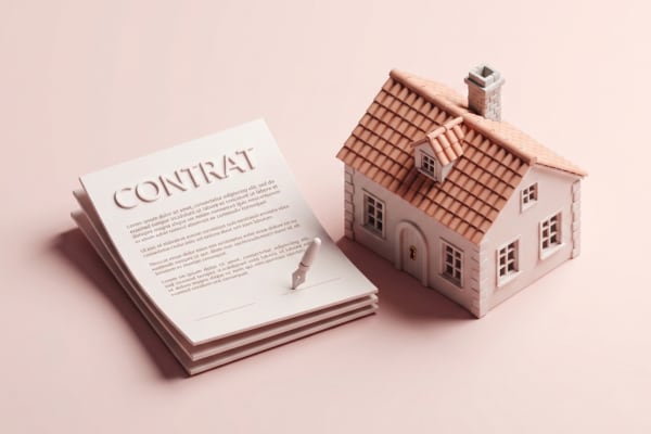 Un contrat de prêt avec une maison 
